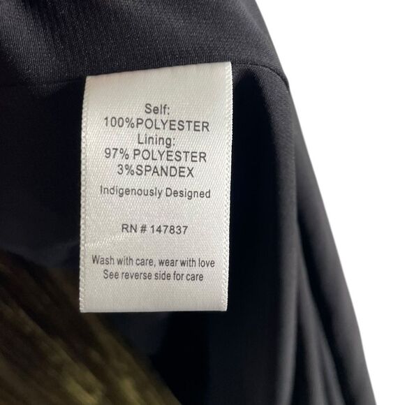 B Yellowtail Gold Plisse Dress Pleated Wrap Style Medium New Indigenous Designed - Picture 9 of 12